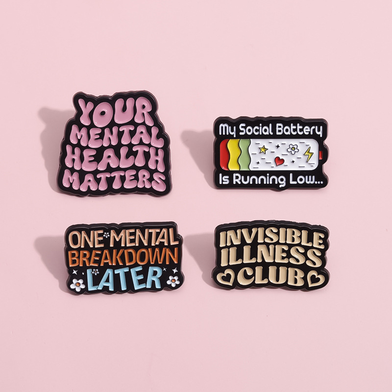 Bros logam huruf kartun cinta  - Jewelry Making History ulasan dan harga