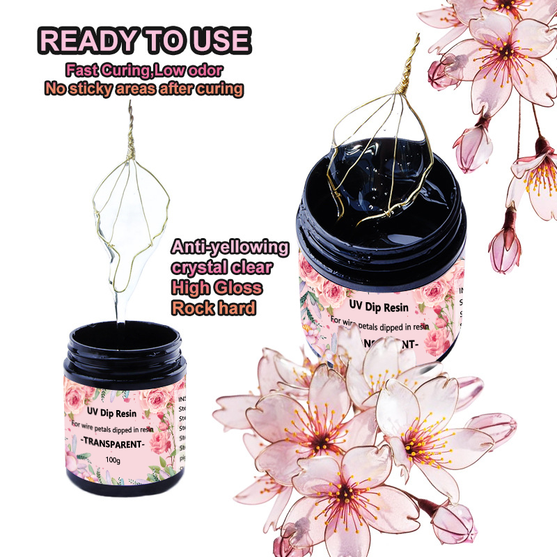 40/100/200G Lem Resin Celup UV - Jewelry Making At Home ulasan dan harga