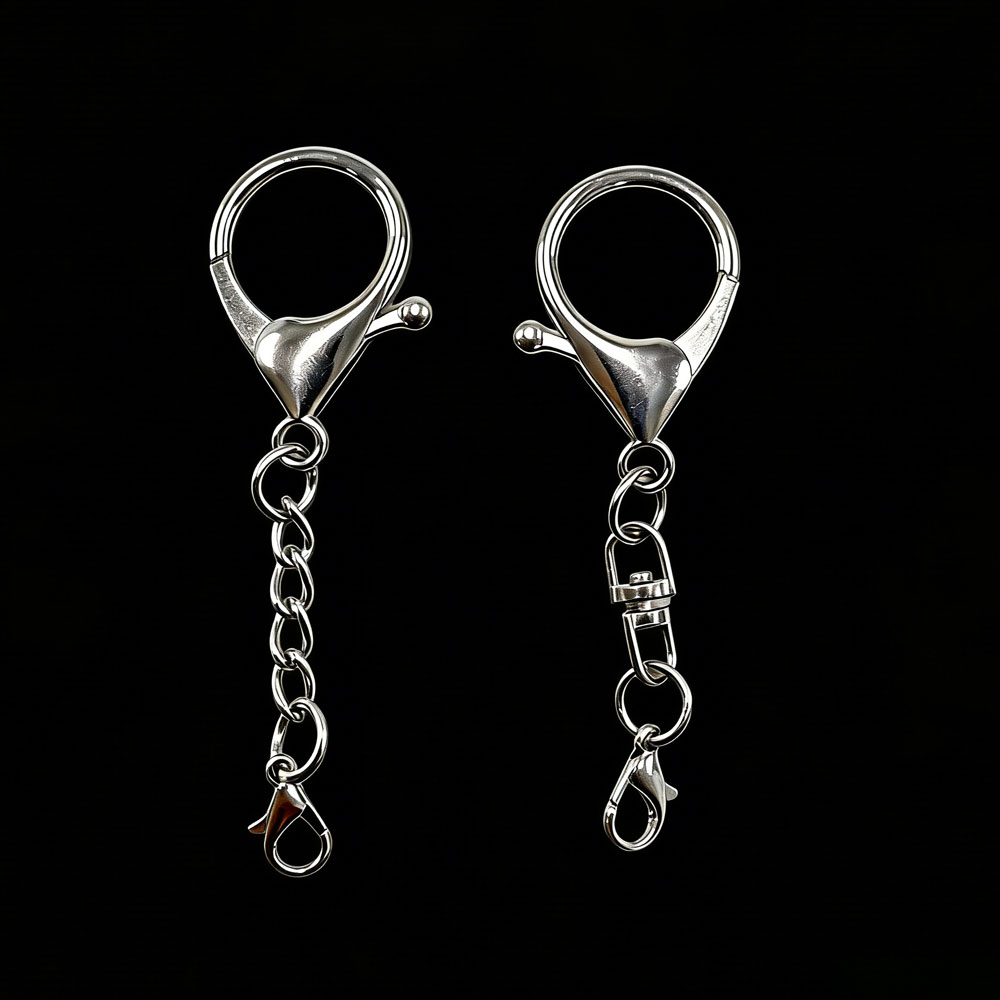 10 Buah Gantungan Kunci Paduan - Lobster Clasp Silver ulasan dan harga